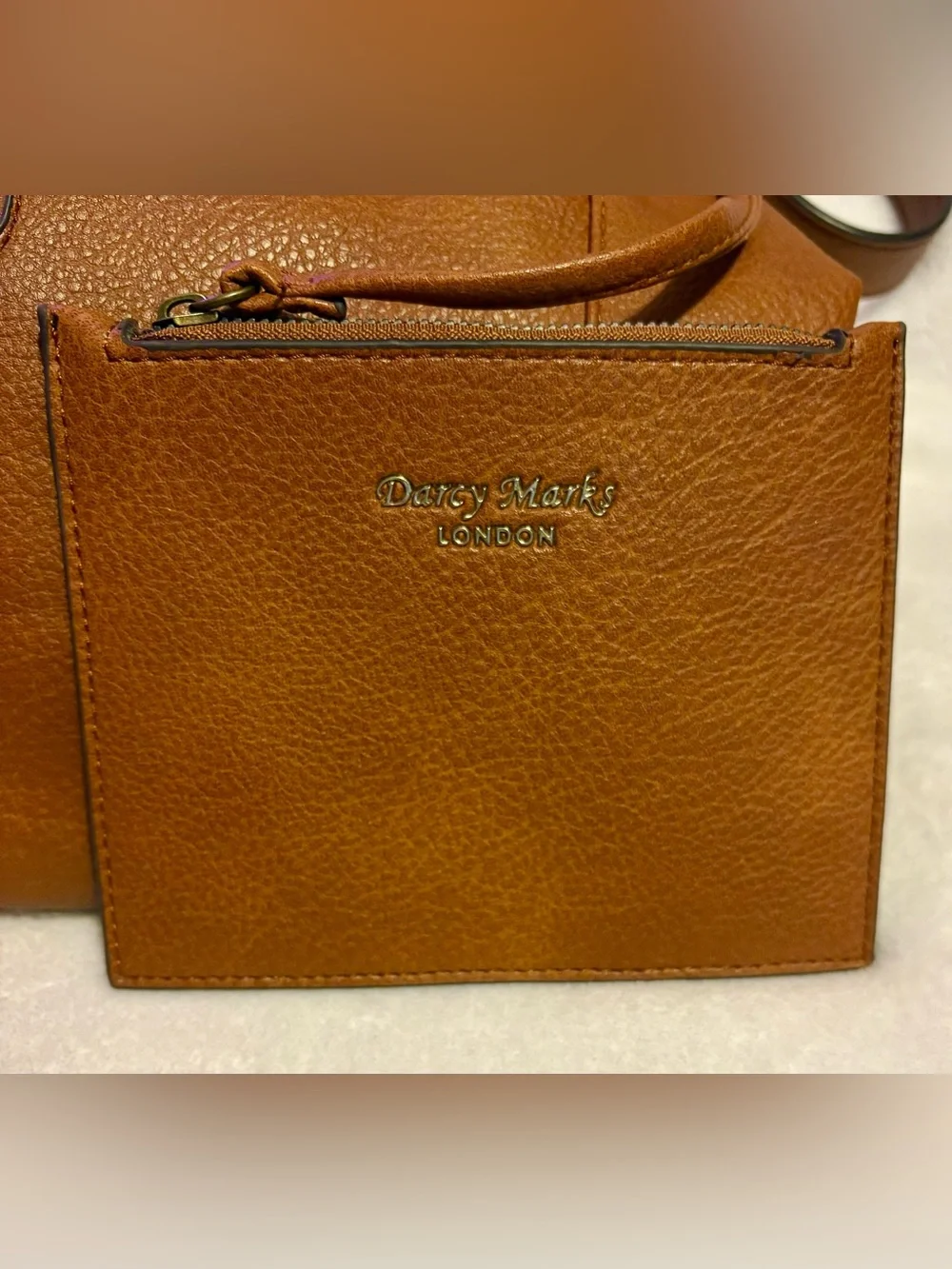Darcy Marks London Cognac Leather Shoulder Bag